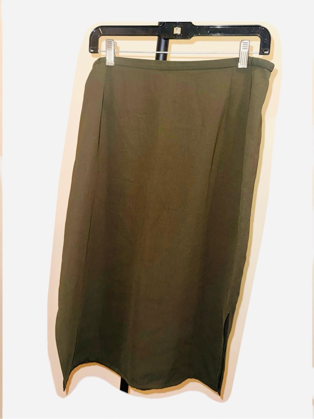 Vintage Olive Midi Skirt